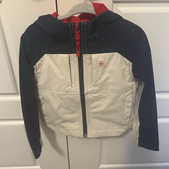 Boys' Vineyard Vines On-The-Go Packable Rain Shell Stone Color - Picture 1 of 2